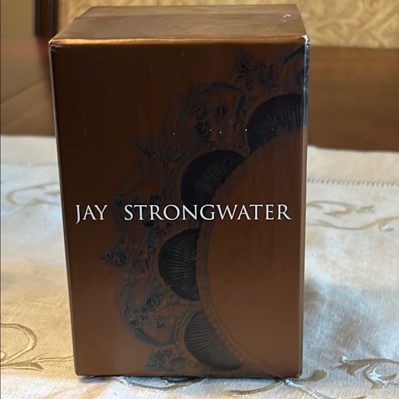 Jay Strongwater Antique Gold and Olive & Swarovski Crystals Floral Napkin Rings
